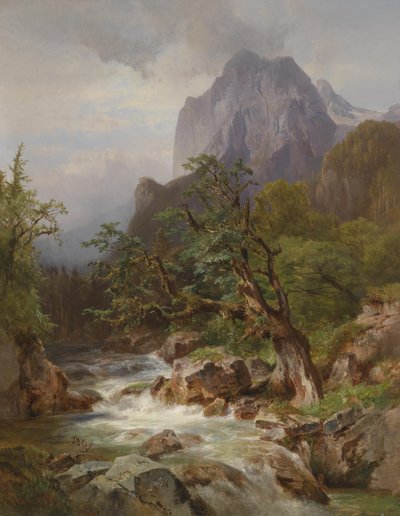 Paisaje forestal con el Hintersee en Baviera de Anna Plommer